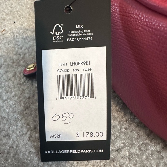 Karl Lagerfeld maybelle pink crossbody bag - Picture 7 of 8